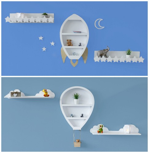 White wooden hanging wall - wooden,