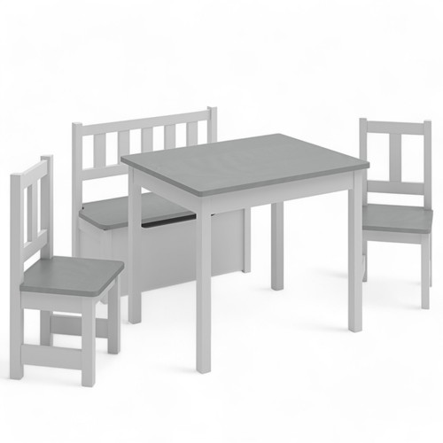 Kids wooden table - table, chairs