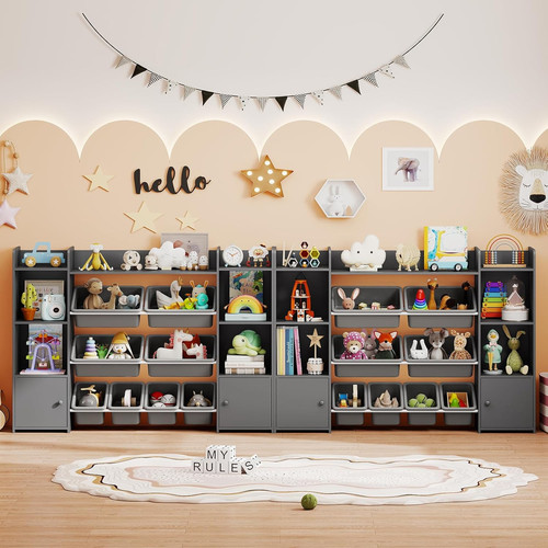 Kids toy storage unit - unit, tier