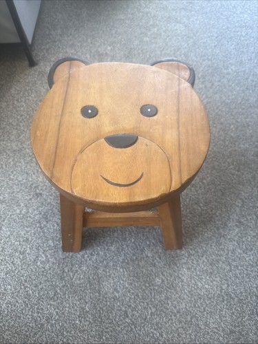 Wooden bear stool - bear, animal