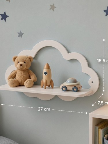Cloud shaped wall - shelf, 3d