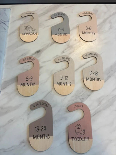 Wooden baby wardrobe - baby, dividers