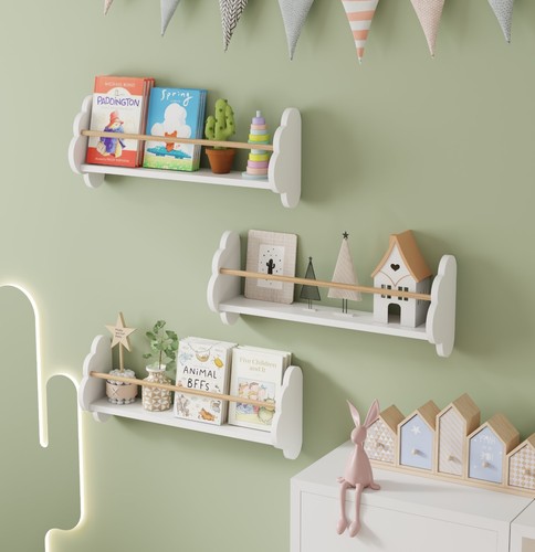 Nursery wall shelves floating - nursery,