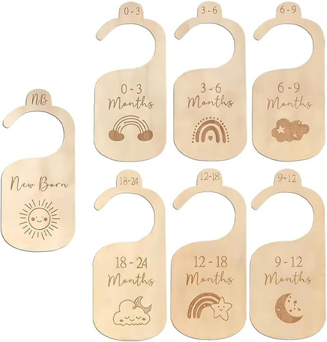 Pcs wood nursery wardrobe - 7,